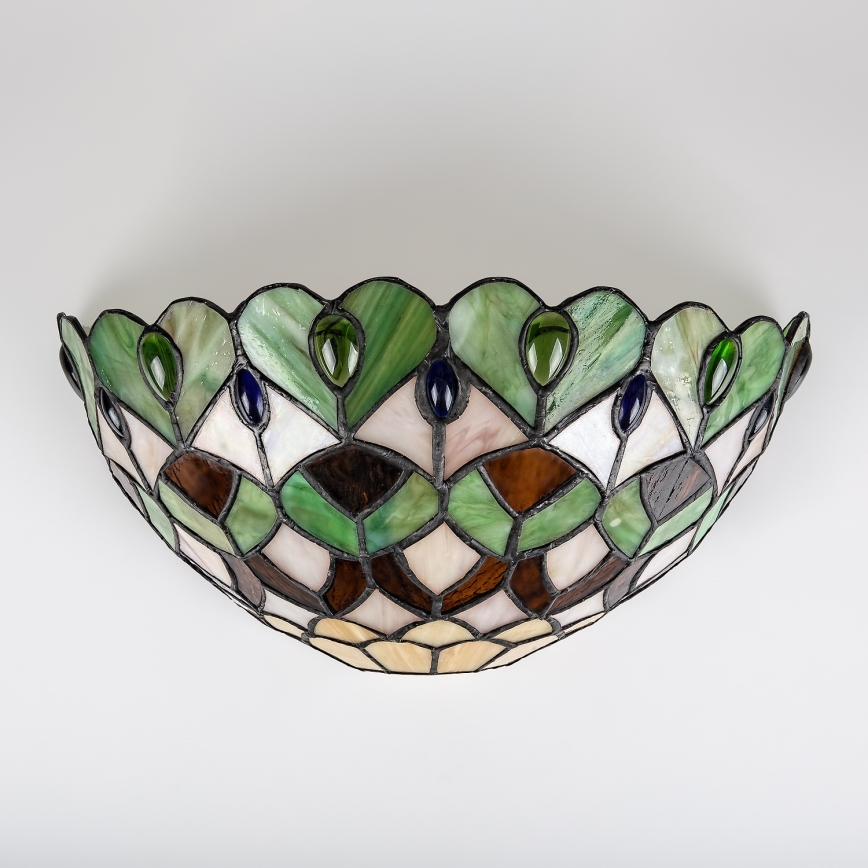 Brilagi - Tiffany-Buntglas-Wandleuchte MARGARET 1xE27/40W/230V