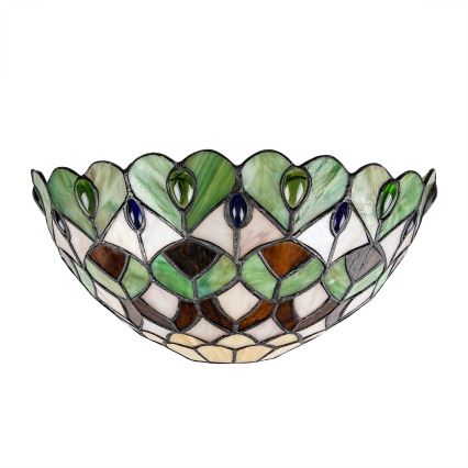 Brilagi - Tiffany-Buntglas-Wandleuchte MARGARET 1xE27/40W/230V