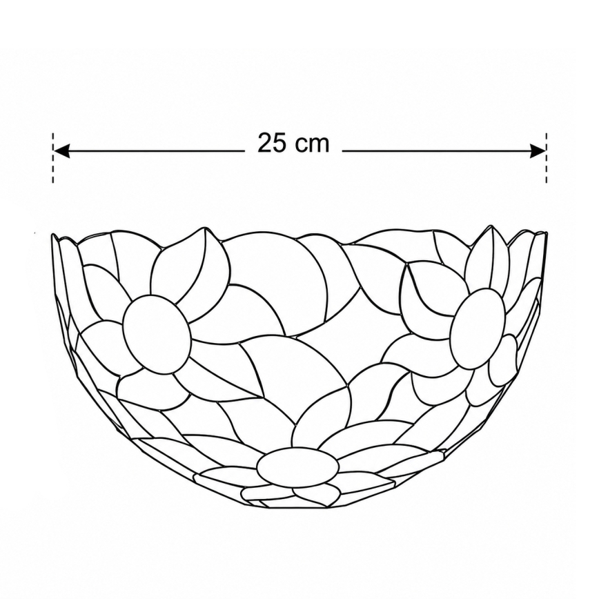 Brilagi - Tiffany-Buntglas-Wandleuchte SUNFLOWER 1xE14/40W/230V
