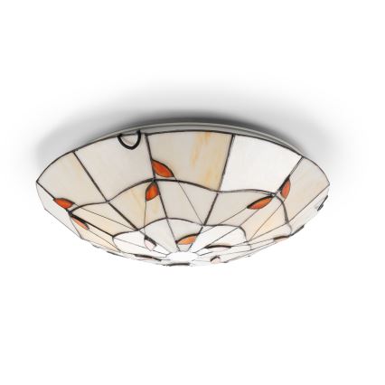 Brilagi - Tiffany-Deckenleuchte FOLIA 2xE27/60W/230V Ø 40 cm