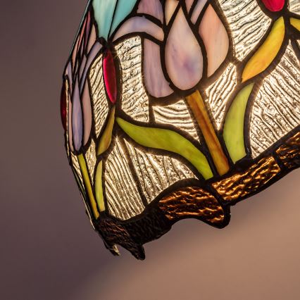 Brilagi - Tiffany-Glas-Kronleuchter an Kette LORAS 2xE27/60W/230V