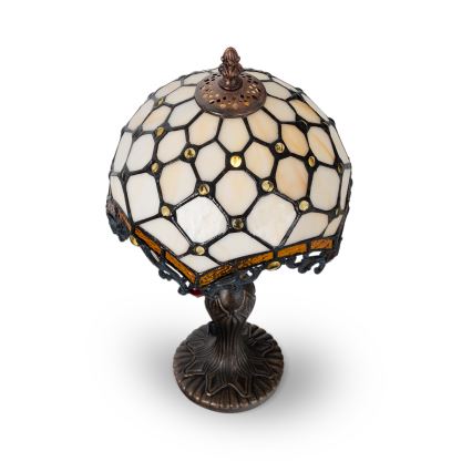 BRILAGI - Tiffany lampada da tavolo a vetri colorati IVORY 1xE27/60W/230V