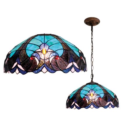 BRILAGI - Tiffany lustre en vitrail sur chaîne CORAL 1xE27/60W/230V Ø 40 cm
