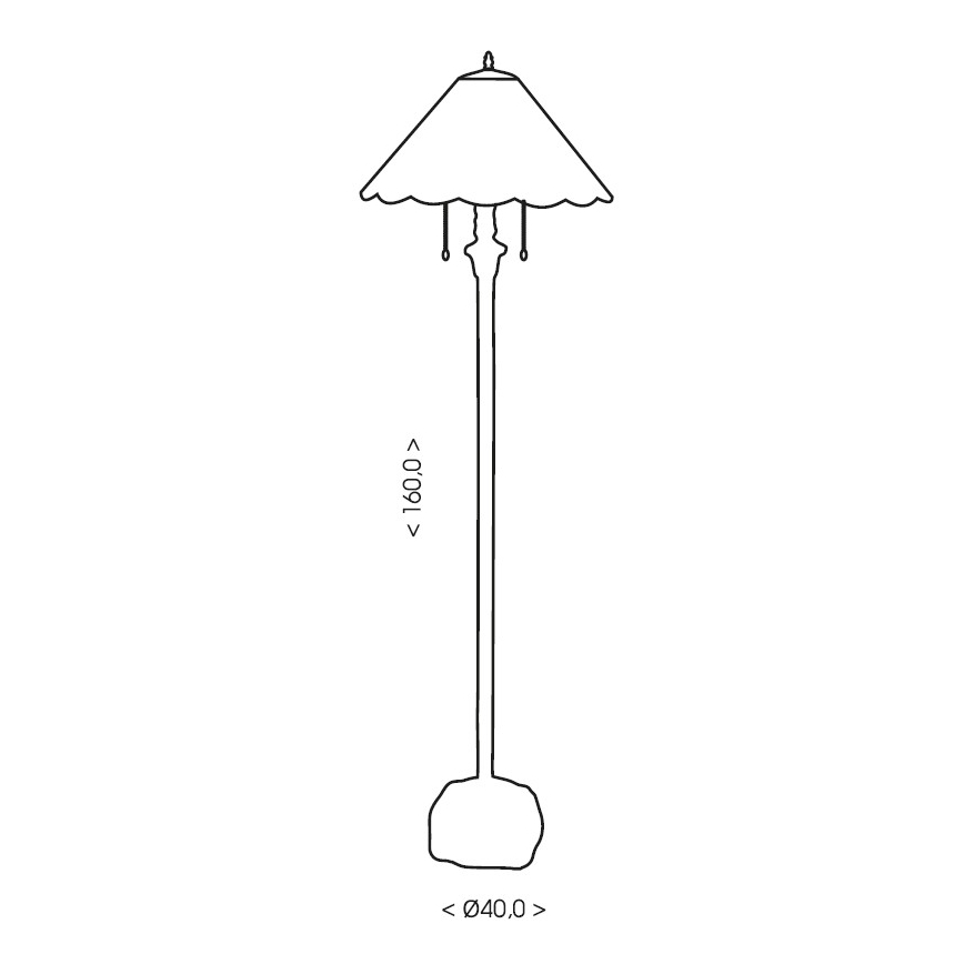 Brilagi - Tiffany-Stehlampe SIENNA 2xE27/60W/230V
