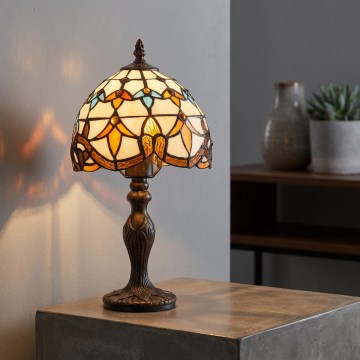 Brilagi - Tiffany-Tischlampe aus Buntglas MIRABELLA 1xE27/60W/230V