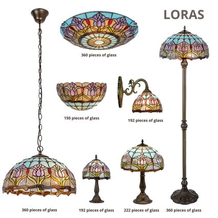 Brilagi - Tiffany-Tischlampe LORAS 1xE27/40W/230V