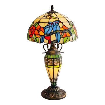Brilagi - Tiffany-Tischleuchte JUNGLE 1xE27/60W/230V + 1xE14/40W