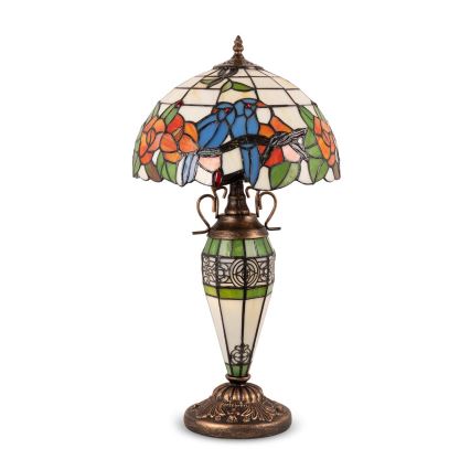 Brilagi - Tiffany-Tischleuchte JUNGLE 1xE27/60W/230V + 1xE14/40W