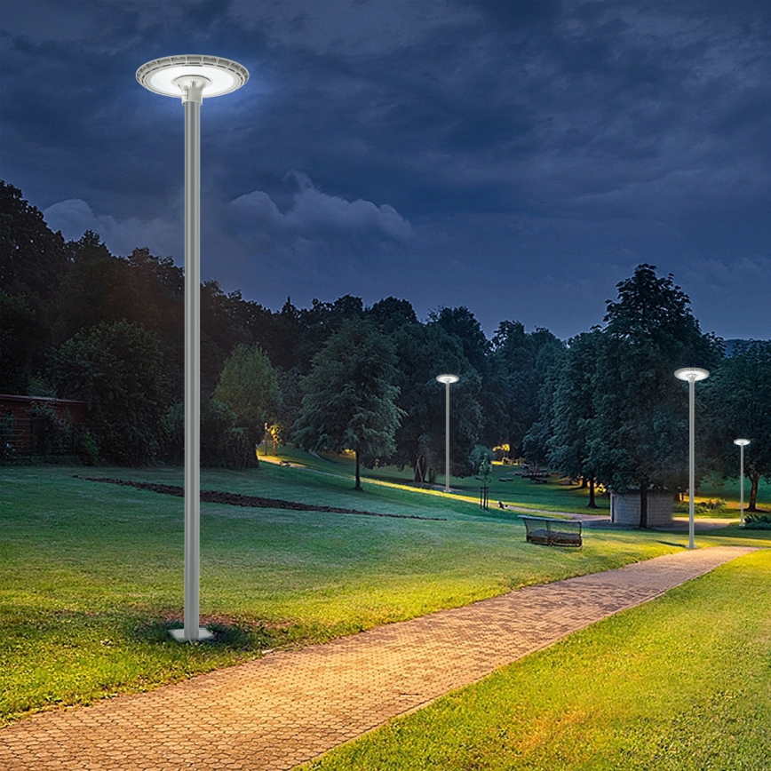 Brilagi - Mât métallique URBAN 3 m pour colonne d'éclairage extérieur, Ø 58 mm, gris