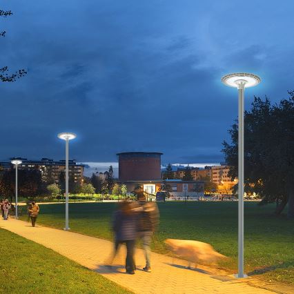 Brilagi - Mât métallique URBAN 3 m pour colonne d'éclairage extérieur, Ø 58 mm, gris