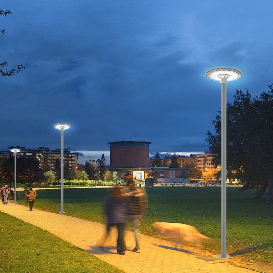 Brilagi - Mât métallique URBAN 3 m pour colonne d'éclairage extérieur, Ø 58 mm, gris