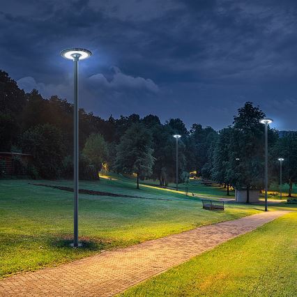 Brilagi - Tige métallique pour mât d'éclairage extérieur URBAN 4 m, Ø 58 mm, anthracite