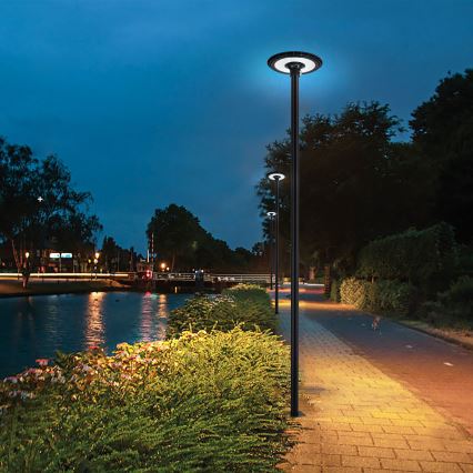 Brilagi - Tige métallique pour poteau d'éclairage extérieur URBAN 4 m, Ø 58 mm, noire