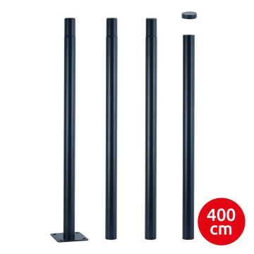 Brilagi - Tige métallique pour mât d'éclairage extérieur URBAN 4 m, Ø 58 mm, anthracite