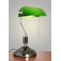 Brilagi - Tischlampe BANK OFFICE 1xE27/60W/230V schwarz/silber/grün