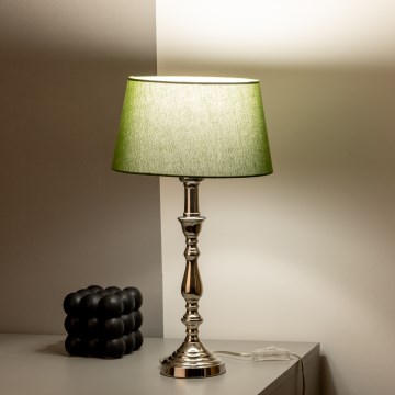 Brilagi - Tischlampe CERIA 1xE27/60W/230V Ø 25 cm glänzender Chrom/grün
