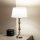 Brilagi - Tischlampe CERIA 1xE27/60W/230V Ø 25 cm glänzender Chrom/weiß