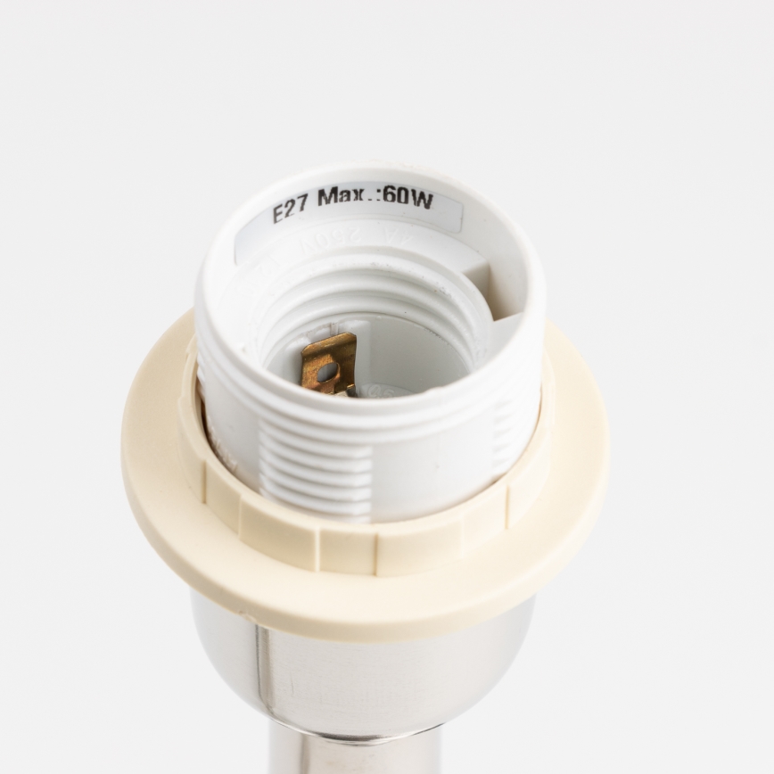 Brilagi - Tischlampe CERIA 1xE27/60W/230V Ø 25 cm glänzender Chrom/weiß