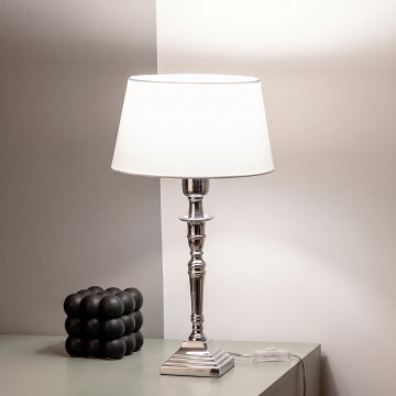 BRILAGI - Tischlampe CERIA 1xE27/60W/230V Ø 25 cm silber/weiß