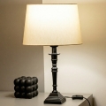 Brilagi - Tischlampe CERIA 1xE27/60W/230V Ø 30 cm schwarz/beige