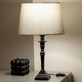 Brilagi - Tischlampe CERIA 1xE27/60W/230V Ø 30 cm schwarz/grau