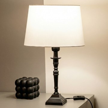 Brilagi - Tischlampe CERIA 1xE27/60W/230V Ø 30 cm schwarz/weiß