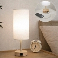 Brilagi - Tischlampe mit USB-Anschluss TABLON 1xE27/25W/230V Eiche/beige/weiß
