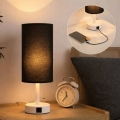 Brilagi - Tischlampe mit USB-Anschluss TABLON 1xE27/25W/230V weiß/schwarz