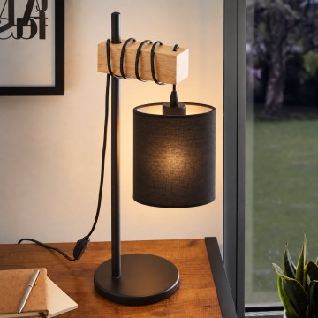 BRILAGI - Tischlampe NUBILA 1xE27/40W/230V braun/schwarz