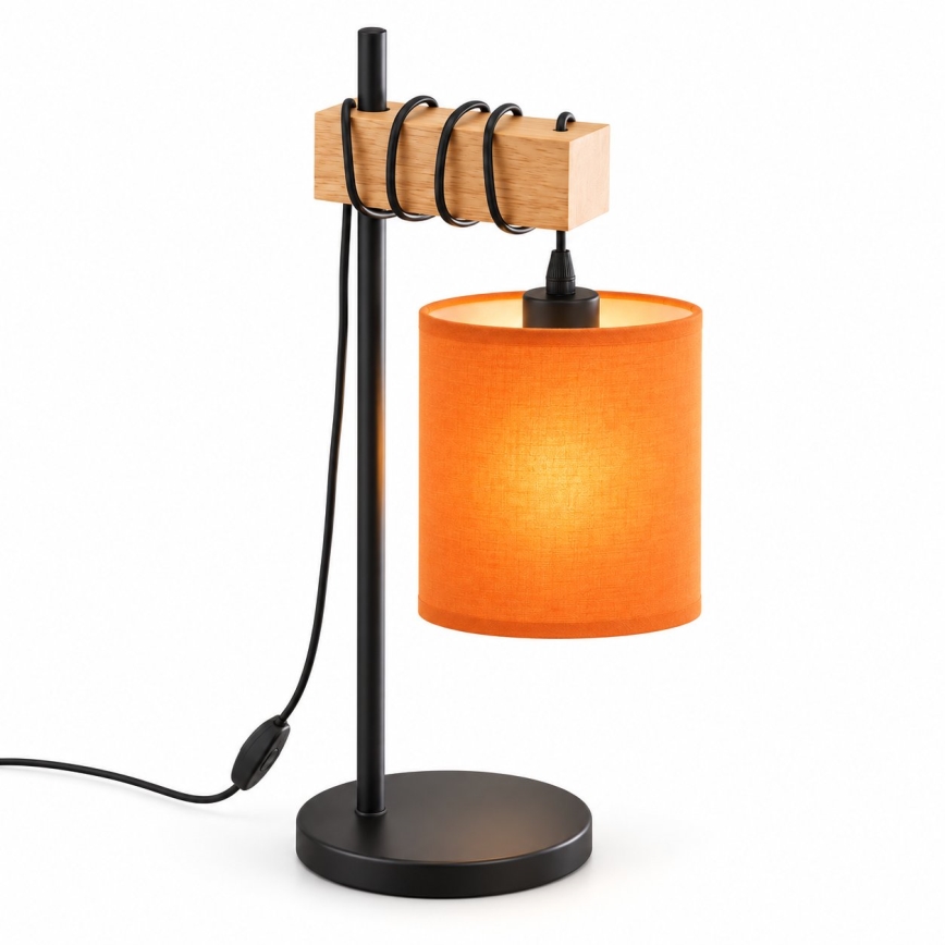 BRILAGI - Tischlampe NUBILA 1xE27/40W/230V braun/schwarz/orange