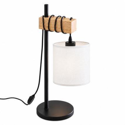 BRILAGI - Tischlampe NUBILA 1xE27/40W/230V braun/schwarz/weiß