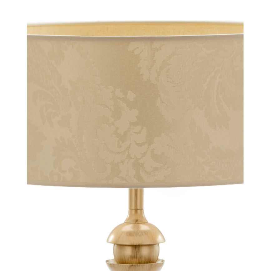 Brilagi - Tischlampe SAPHIRE 1xE27/15W/230V creme/gold/patina