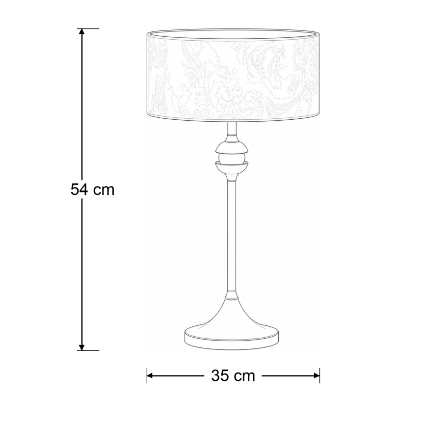 Brilagi - Tischlampe SAPHIRE 1xE27/15W/230V creme/gold/patina
