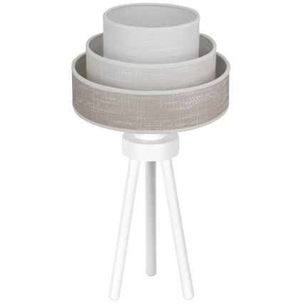 Brilagi - Tischleuchte ALASKA LUNETA 1xE27/15W/230V grau/cremefarben