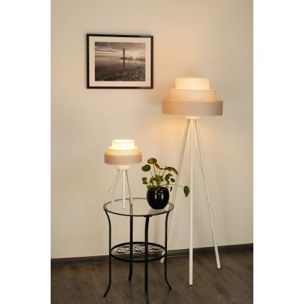 Brilagi - Tischleuchte ALASKA LUNETA 1xE27/15W/230V grau/cremefarben