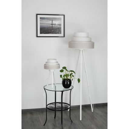 Brilagi - Tischleuchte ALASKA LUNETA 1xE27/15W/230V grau/cremefarben