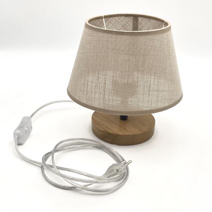 Brilagi - Tischleuchte ANTHONY 1xE27/60W/230V Eiche/beige
