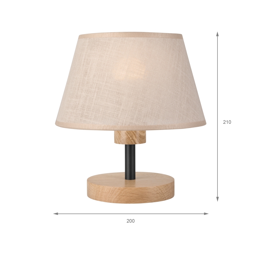Brilagi - Tischleuchte ANTHONY 1xE27/60W/230V Eiche/beige