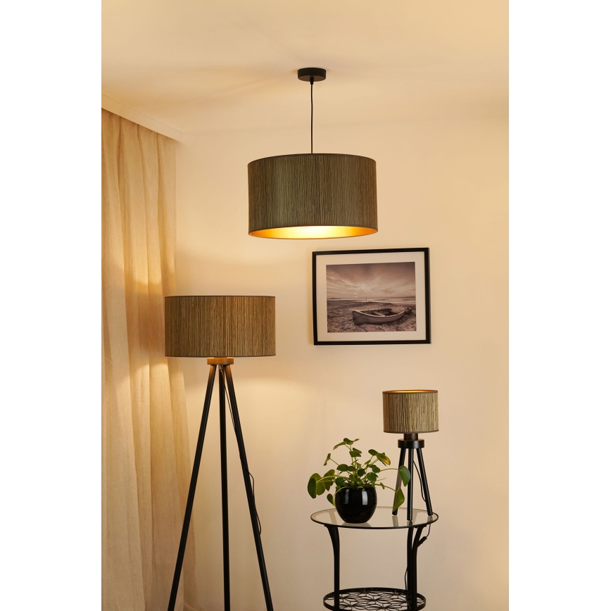 Brilagi - Tischleuchte BOSTON ROLLER 1xE27/15W/230V Stroh braun/golden