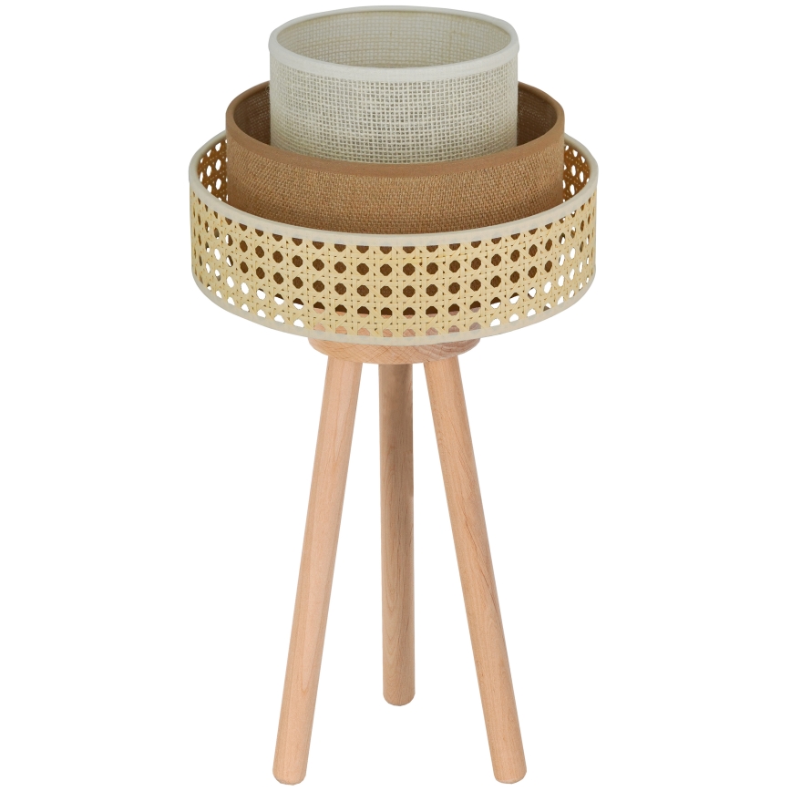 Brilagi - Tischleuchte CEDAR LUNETA 1xE27/15W/230V beige/braun/cremefarben