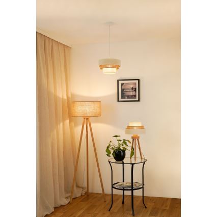 Brilagi - Tischleuchte DENVER LUNETA 1xE27/15W/230V beige/braun/cremefarben