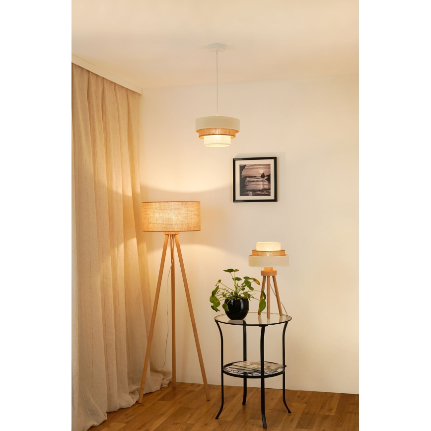 Brilagi - Tischleuchte DENVER LUNETA 1xE27/15W/230V beige/braun/cremefarben
