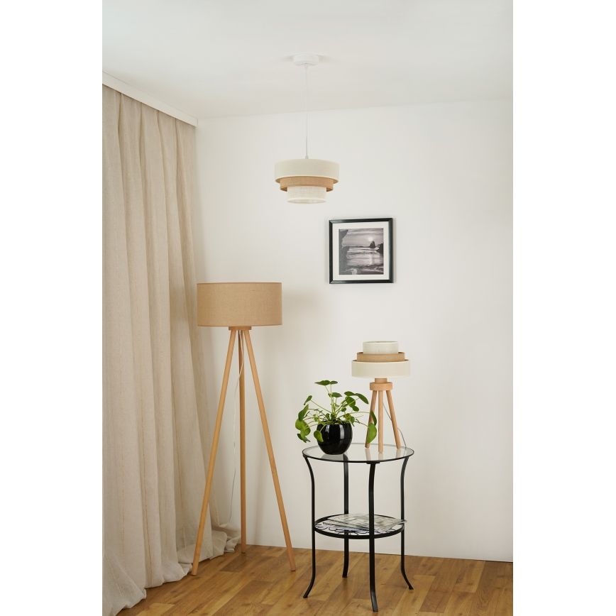 Brilagi - Tischleuchte DENVER LUNETA 1xE27/15W/230V beige/braun/cremefarben