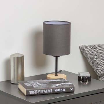 Brilagi - Tischleuchte NUBILA WOOD 1xE27/25W/230V Eiche/anthrazit
