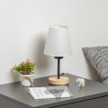 Brilagi - Tischleuchte NUBILA WOOD 1xE27/25W/230V Eiche/weiß
