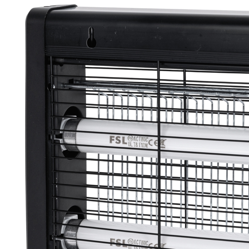 Brilagi - Trappola elettrica per insetti 2xUV/10W/230V 60 m2 nera