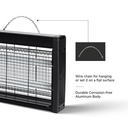 Brilagi - Trappola elettrica per insetti 2xUV/18W/230V, copre 100 m2
