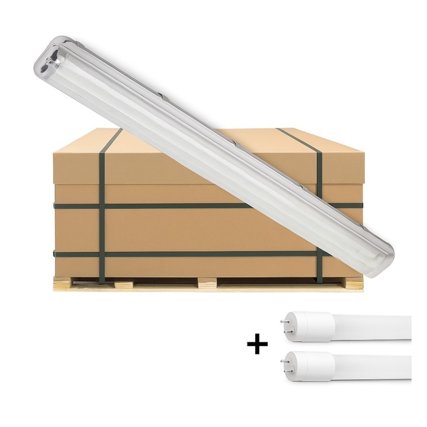 Brilagi - Tube fluorescent industriel LED OPTIMA T8 2xG13/18W/230V 4000K IP65 128 cm - palette 110 pcs