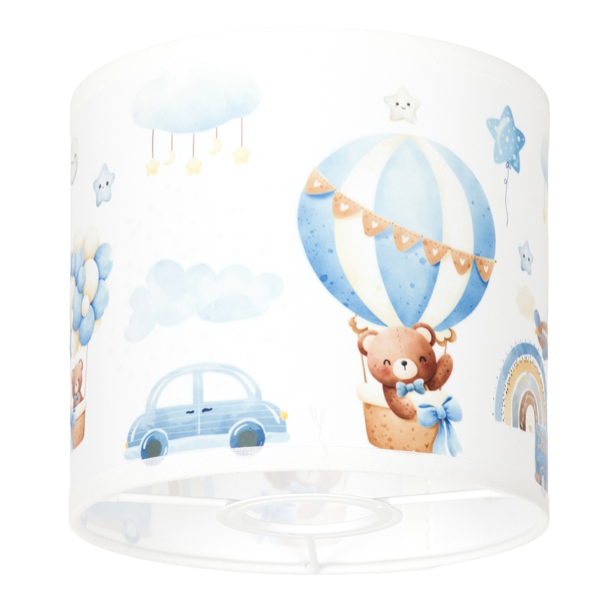 BRILAGI - Universal-Lampenschirm BOBO E27 Ø 15 cm weiß/blau/Bärchen