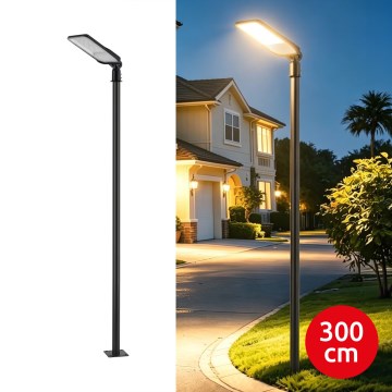 Brilagi - URBANLIGHT LED-Straßenleuchte für den Außenbereich mit 3 m Mast und Gelenk, LED/100W/230V, schwarz, IP65